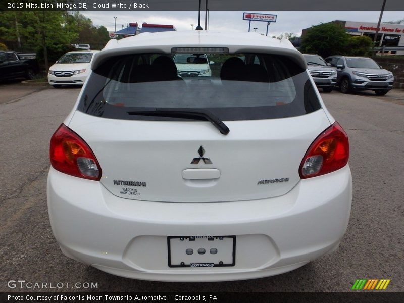 Cloud White / Black 2015 Mitsubishi Mirage DE