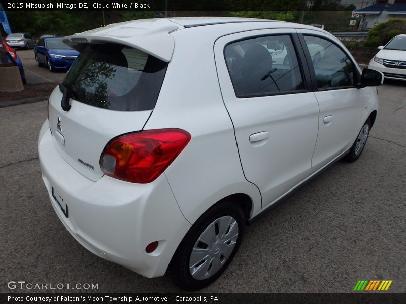 Cloud White / Black 2015 Mitsubishi Mirage DE