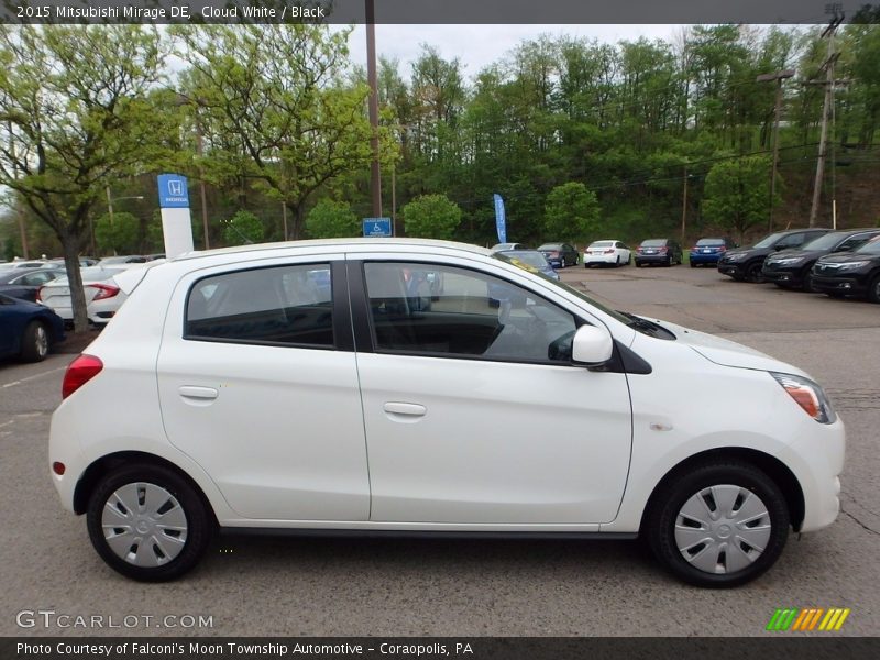 Cloud White / Black 2015 Mitsubishi Mirage DE
