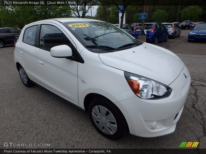 Cloud White / Black 2015 Mitsubishi Mirage DE