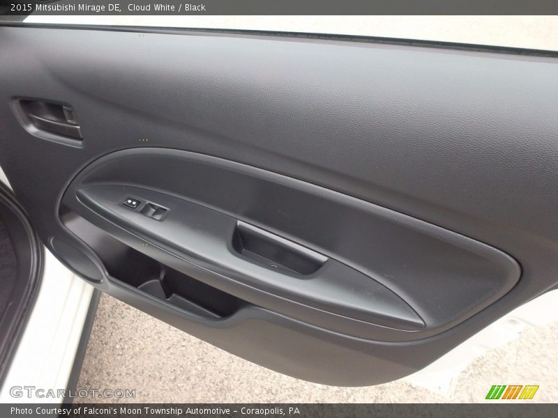 Cloud White / Black 2015 Mitsubishi Mirage DE