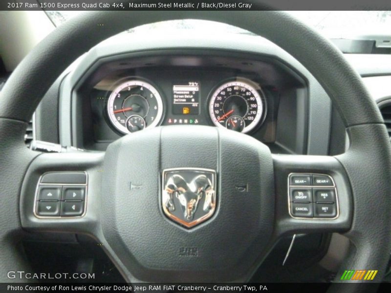 Maximum Steel Metallic / Black/Diesel Gray 2017 Ram 1500 Express Quad Cab 4x4
