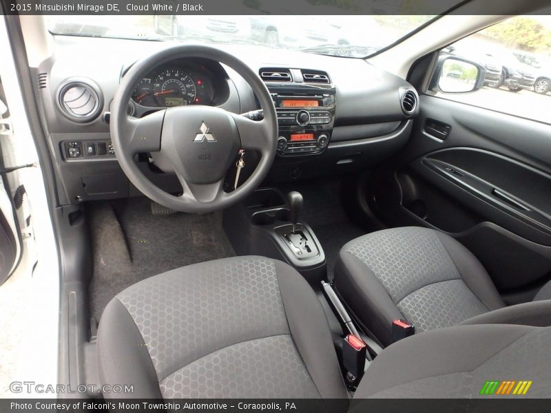 Cloud White / Black 2015 Mitsubishi Mirage DE