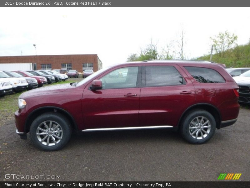 Octane Red Pearl / Black 2017 Dodge Durango SXT AWD