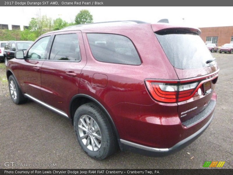 Octane Red Pearl / Black 2017 Dodge Durango SXT AWD