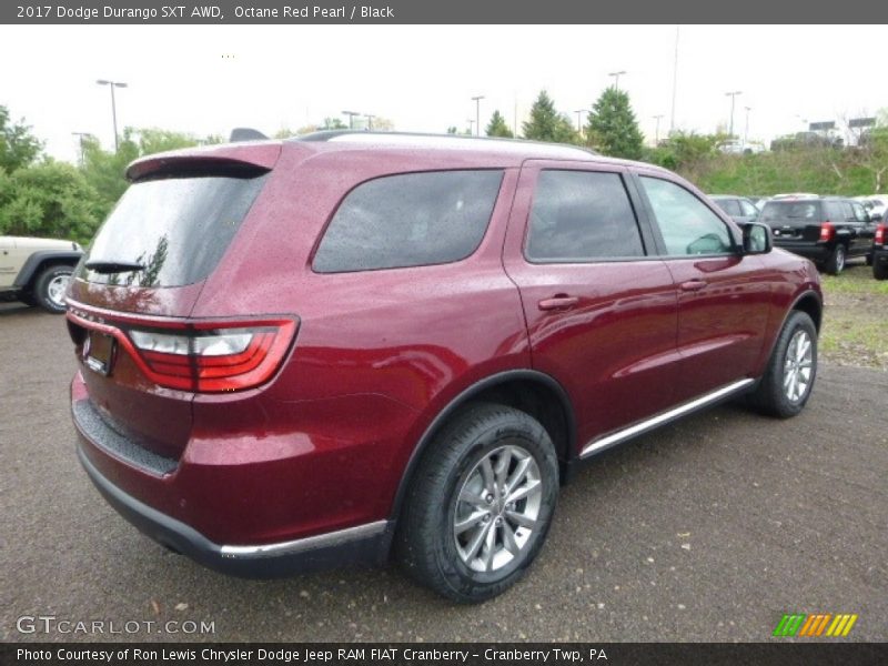 Octane Red Pearl / Black 2017 Dodge Durango SXT AWD