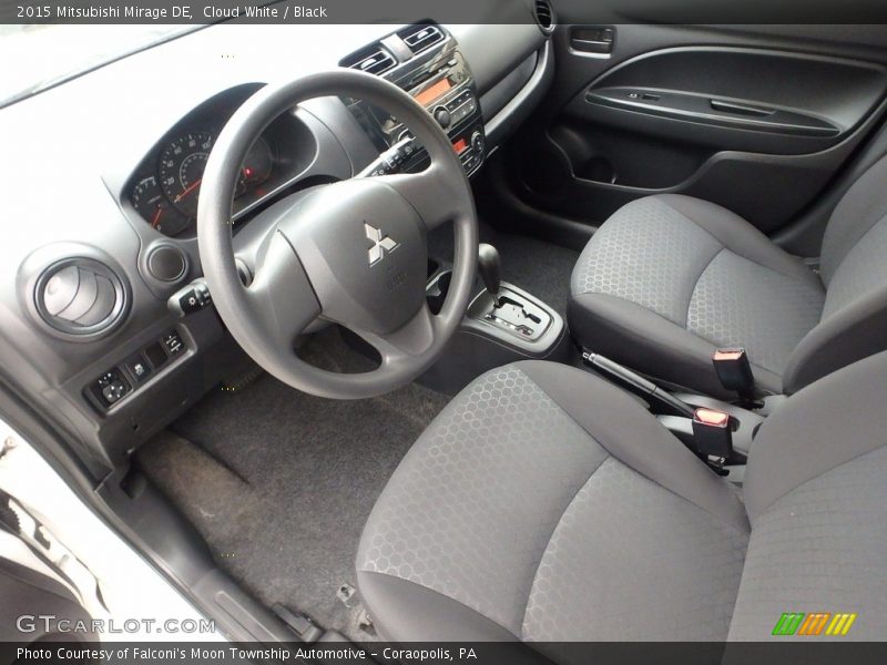 Cloud White / Black 2015 Mitsubishi Mirage DE