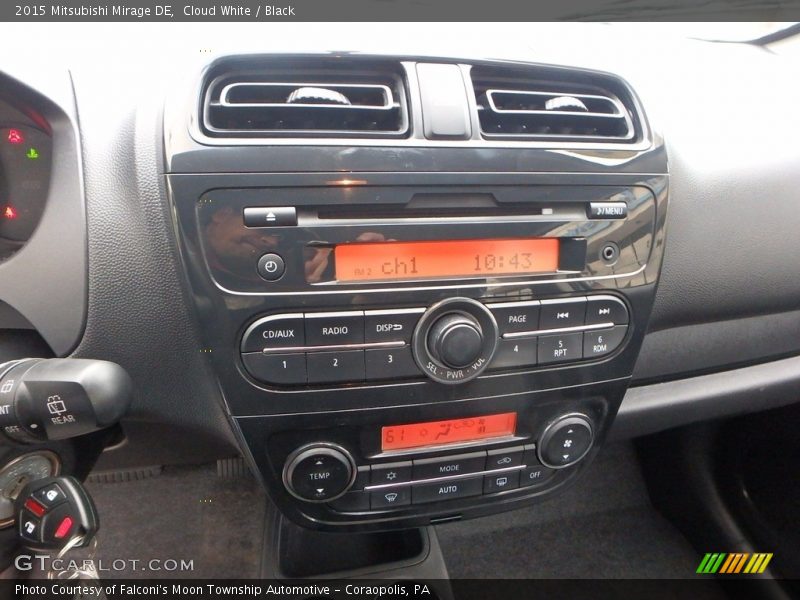 Cloud White / Black 2015 Mitsubishi Mirage DE