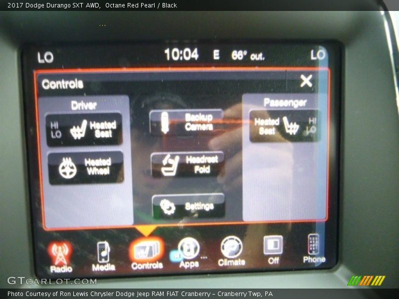 Octane Red Pearl / Black 2017 Dodge Durango SXT AWD