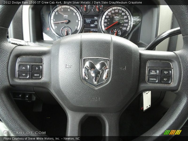 Bright Silver Metallic / Dark Slate Gray/Medium Graystone 2012 Dodge Ram 1500 ST Crew Cab 4x4
