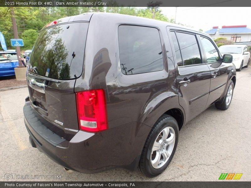 Dark Amber Metallic / Gray 2015 Honda Pilot EX 4WD