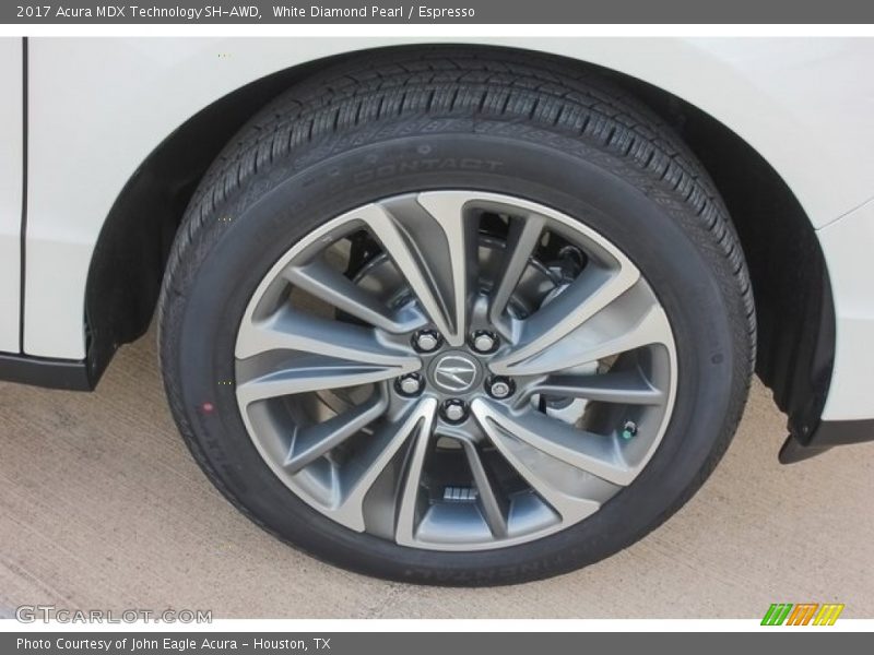 White Diamond Pearl / Espresso 2017 Acura MDX Technology SH-AWD