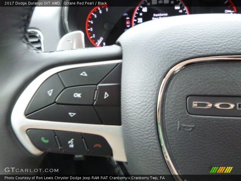Octane Red Pearl / Black 2017 Dodge Durango SXT AWD