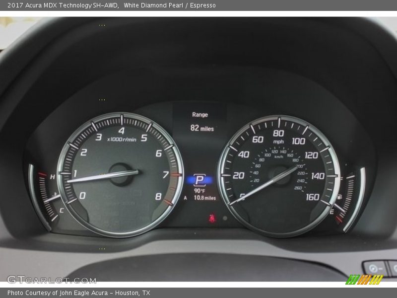 White Diamond Pearl / Espresso 2017 Acura MDX Technology SH-AWD