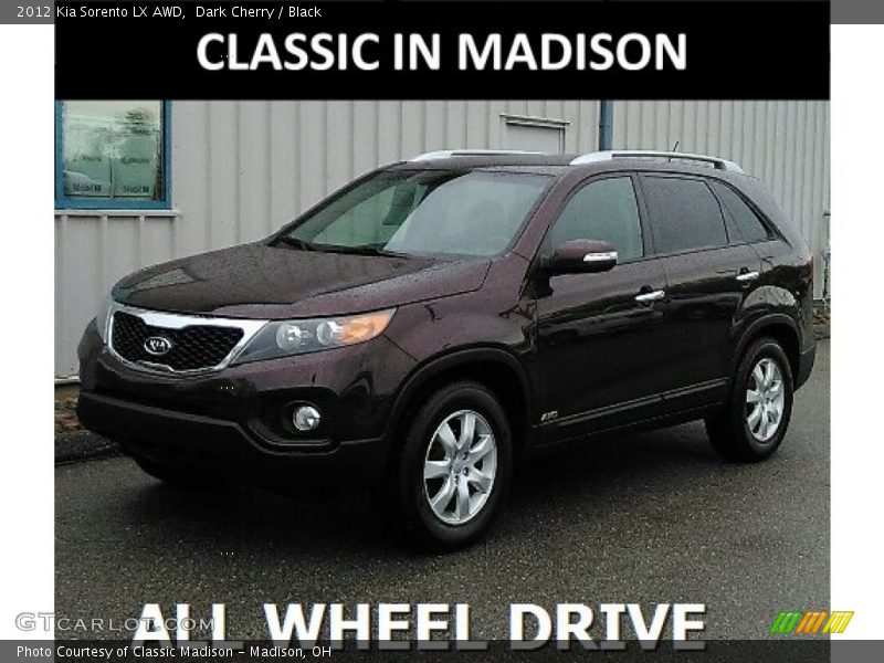 Dark Cherry / Black 2012 Kia Sorento LX AWD