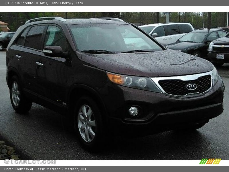 Dark Cherry / Black 2012 Kia Sorento LX AWD