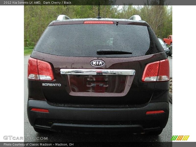 Dark Cherry / Black 2012 Kia Sorento LX AWD