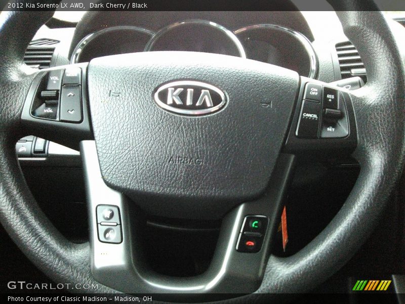 Dark Cherry / Black 2012 Kia Sorento LX AWD