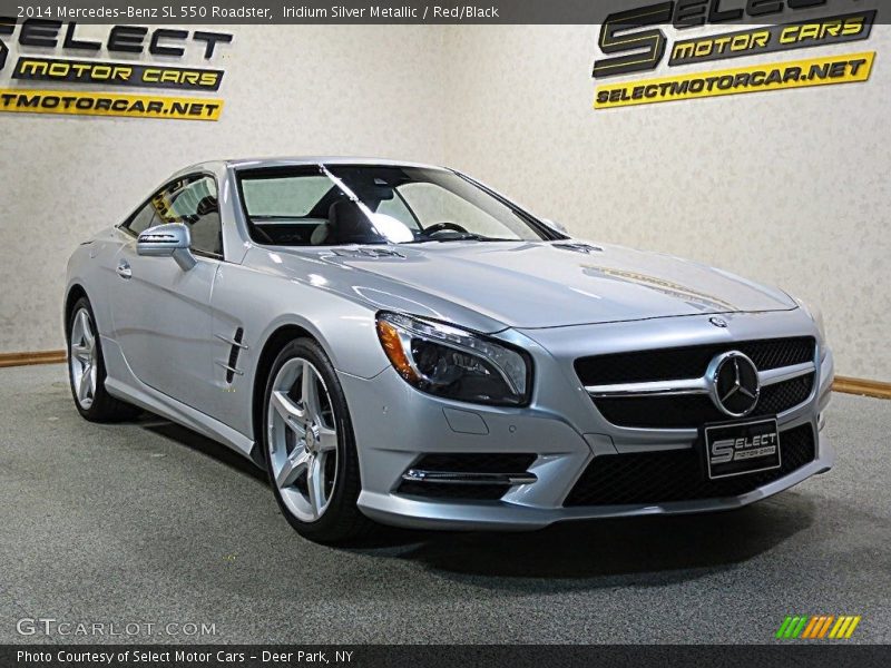 Iridium Silver Metallic / Red/Black 2014 Mercedes-Benz SL 550 Roadster