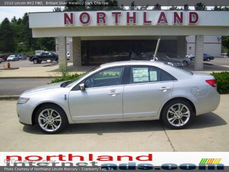 Brilliant Silver Metallic / Dark Charcoal 2010 Lincoln MKZ FWD