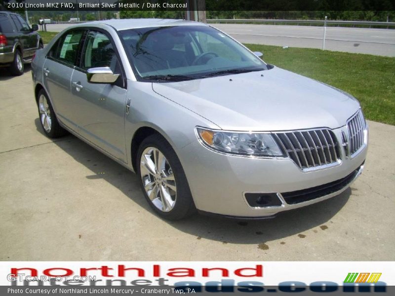 Brilliant Silver Metallic / Dark Charcoal 2010 Lincoln MKZ FWD