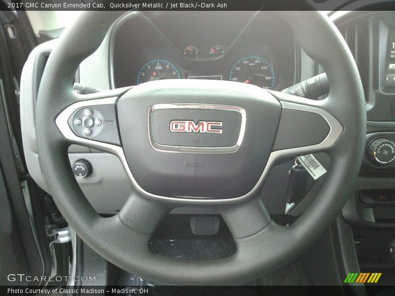 Quicksilver Metallic / Jet Black/­Dark Ash 2017 GMC Canyon Extended Cab