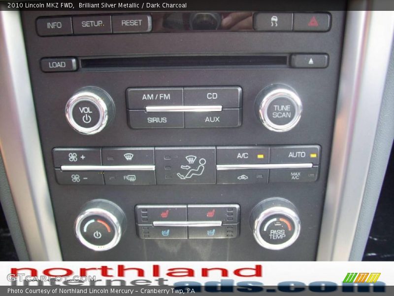 Brilliant Silver Metallic / Dark Charcoal 2010 Lincoln MKZ FWD