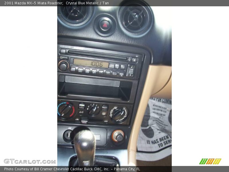 Crystal Blue Metallic / Tan 2001 Mazda MX-5 Miata Roadster