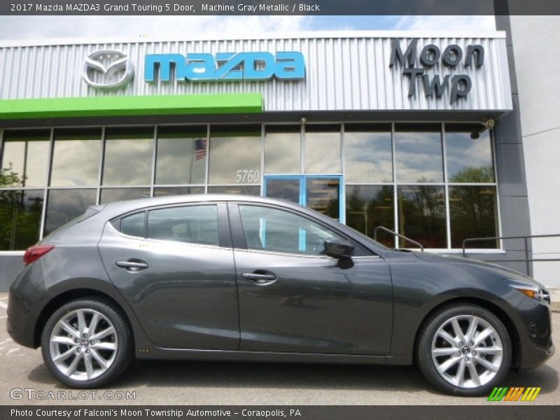 Machine Gray Metallic / Black 2017 Mazda MAZDA3 Grand Touring 5 Door