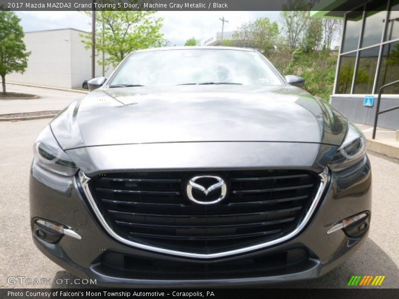 Machine Gray Metallic / Black 2017 Mazda MAZDA3 Grand Touring 5 Door