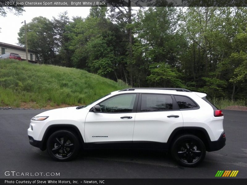 Bright White / Black 2017 Jeep Cherokee Sport Altitude