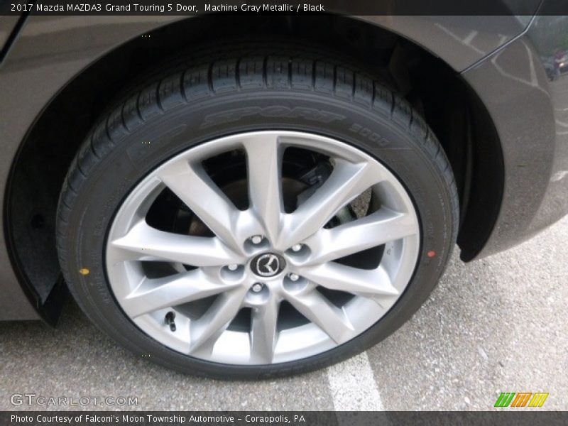 Machine Gray Metallic / Black 2017 Mazda MAZDA3 Grand Touring 5 Door