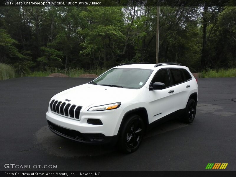 Bright White / Black 2017 Jeep Cherokee Sport Altitude