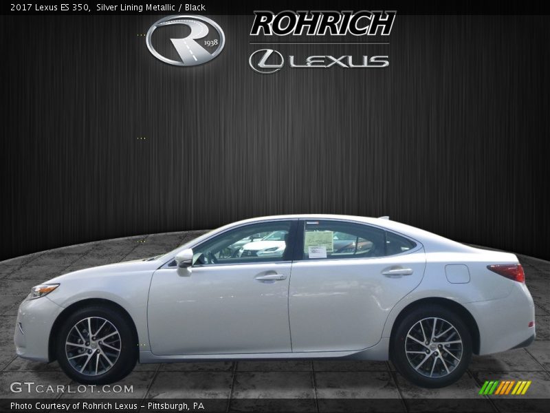 Silver Lining Metallic / Black 2017 Lexus ES 350