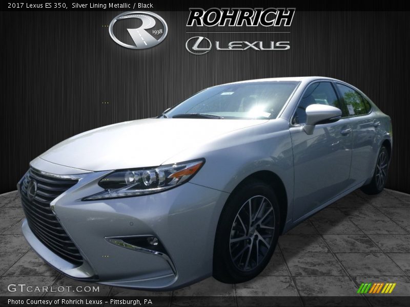 Silver Lining Metallic / Black 2017 Lexus ES 350