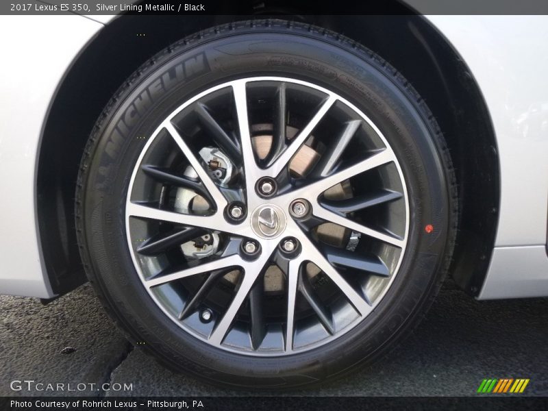 Silver Lining Metallic / Black 2017 Lexus ES 350