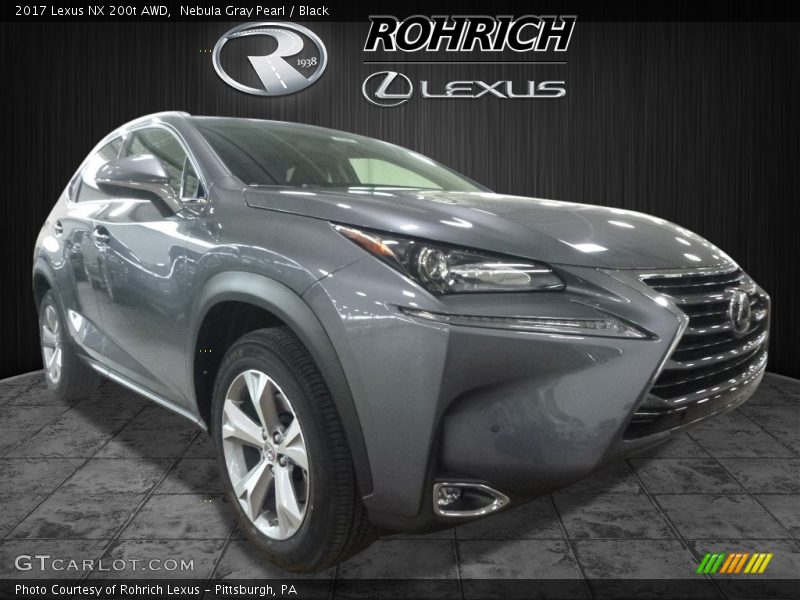 Nebula Gray Pearl / Black 2017 Lexus NX 200t AWD