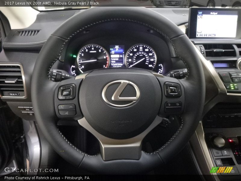 Nebula Gray Pearl / Black 2017 Lexus NX 200t AWD