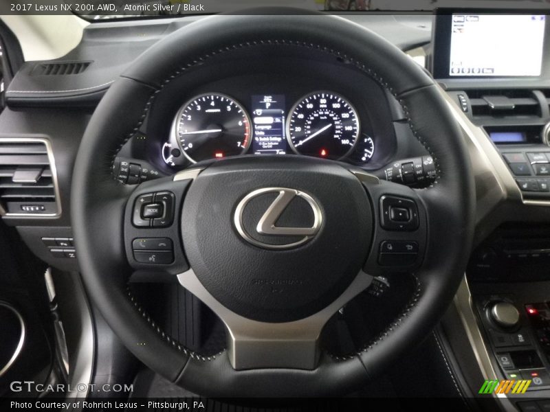 Atomic Silver / Black 2017 Lexus NX 200t AWD