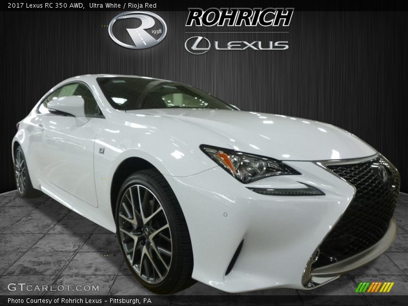Ultra White / Rioja Red 2017 Lexus RC 350 AWD