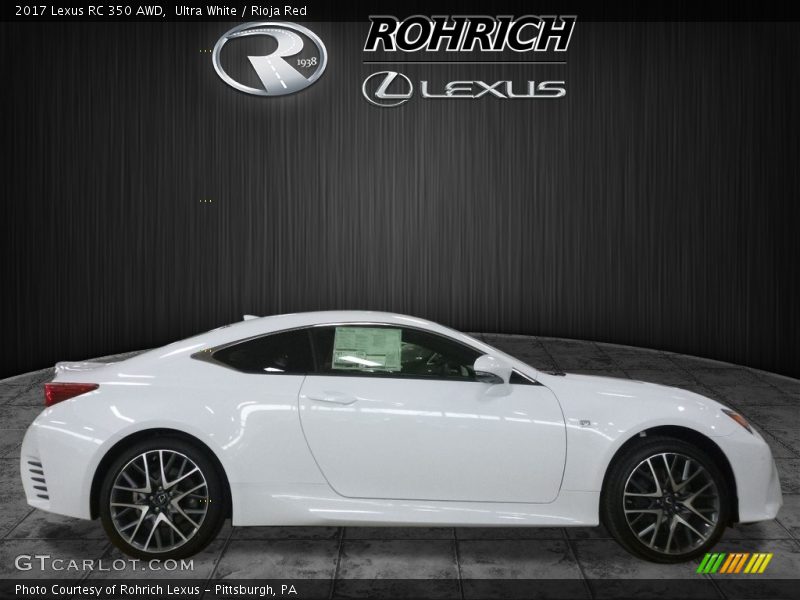 Ultra White / Rioja Red 2017 Lexus RC 350 AWD