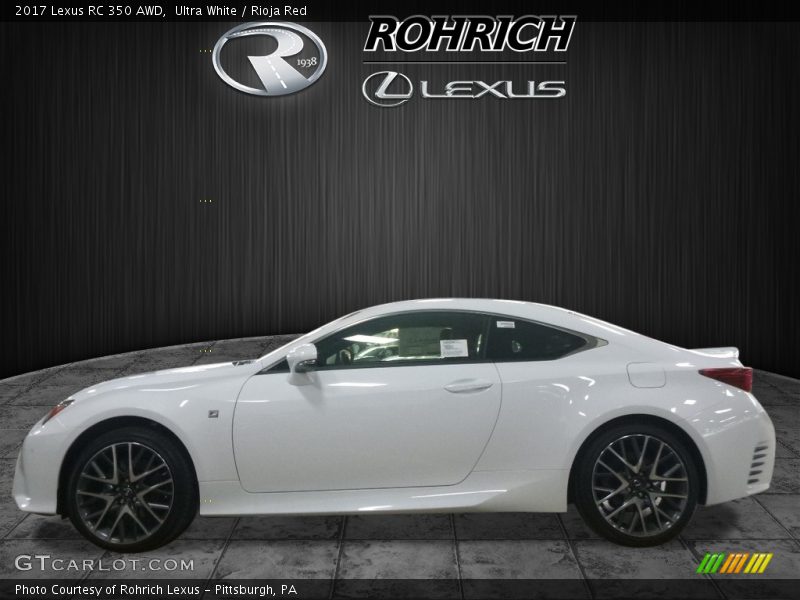 Ultra White / Rioja Red 2017 Lexus RC 350 AWD