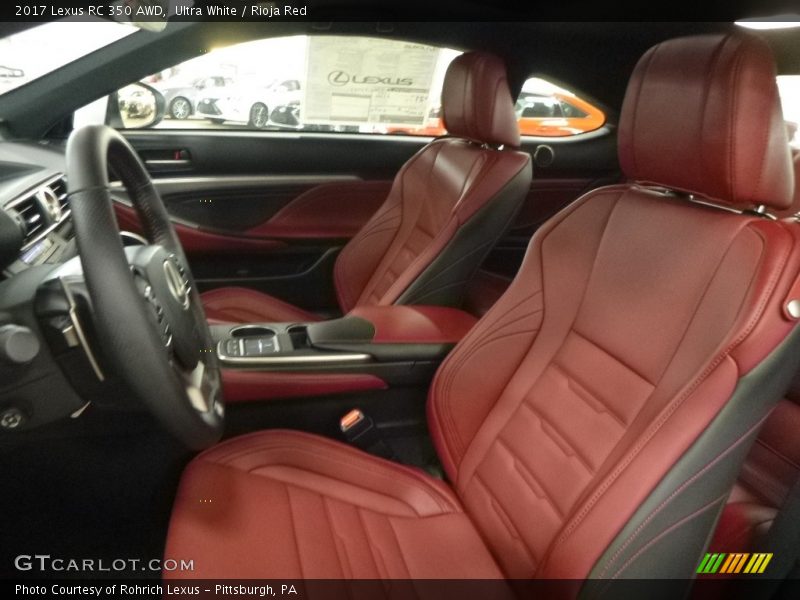 Front Seat of 2017 RC 350 AWD