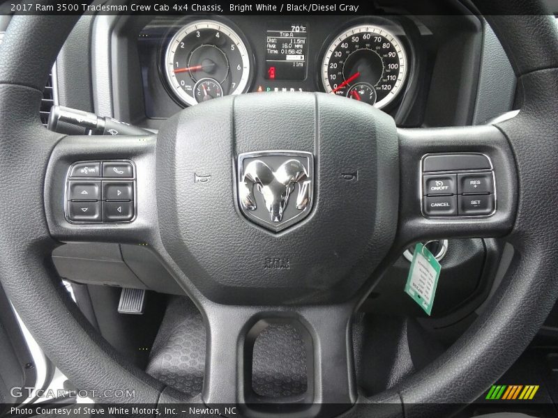 Bright White / Black/Diesel Gray 2017 Ram 3500 Tradesman Crew Cab 4x4 Chassis