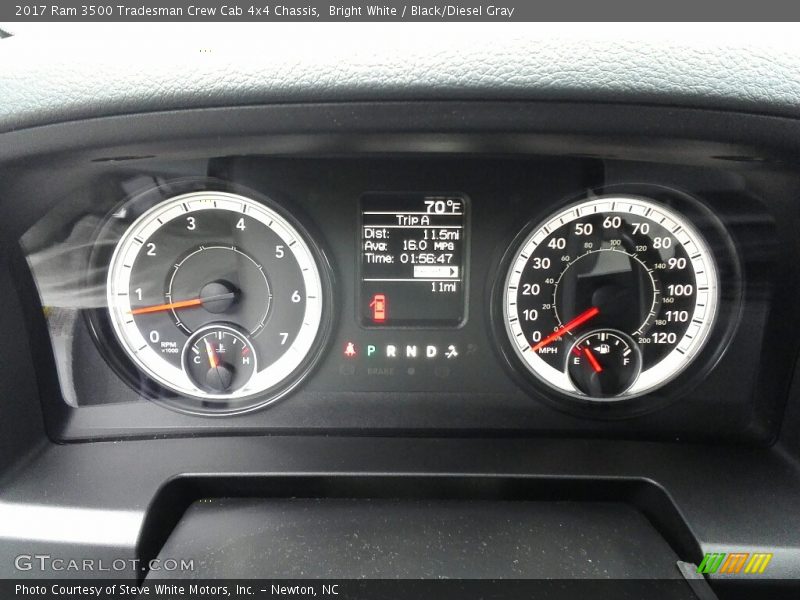 Bright White / Black/Diesel Gray 2017 Ram 3500 Tradesman Crew Cab 4x4 Chassis