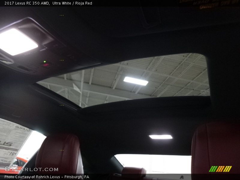 Ultra White / Rioja Red 2017 Lexus RC 350 AWD