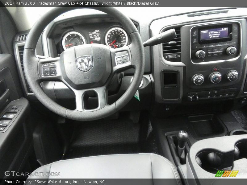 Bright White / Black/Diesel Gray 2017 Ram 3500 Tradesman Crew Cab 4x4 Chassis