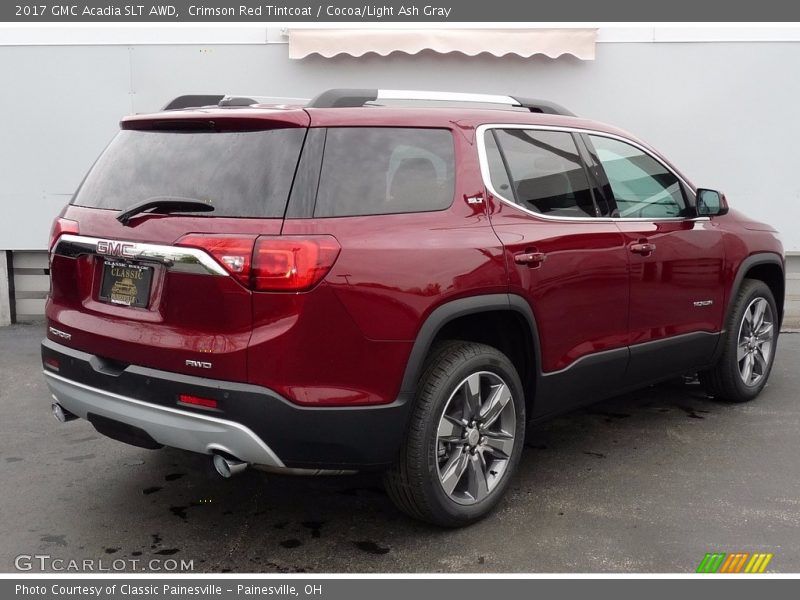 Crimson Red Tintcoat / Cocoa/Light Ash Gray 2017 GMC Acadia SLT AWD