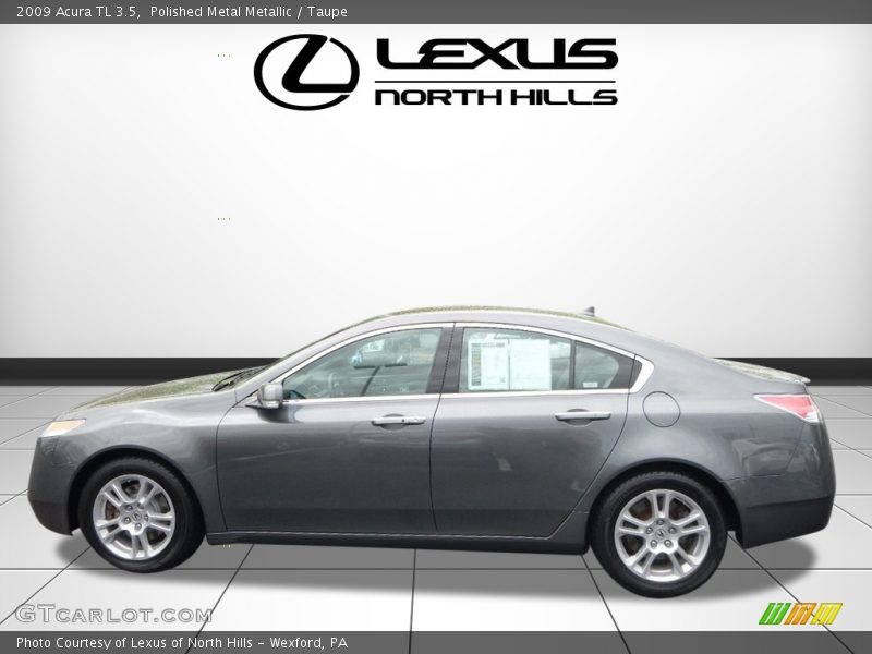 Polished Metal Metallic / Taupe 2009 Acura TL 3.5
