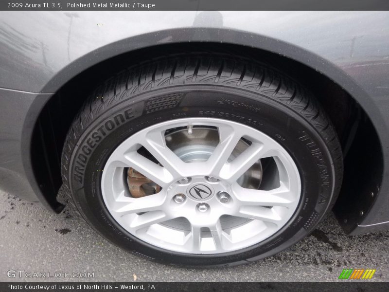 Polished Metal Metallic / Taupe 2009 Acura TL 3.5